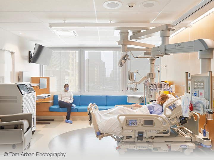 Photograph of Mount Sinai ICU Patient Room