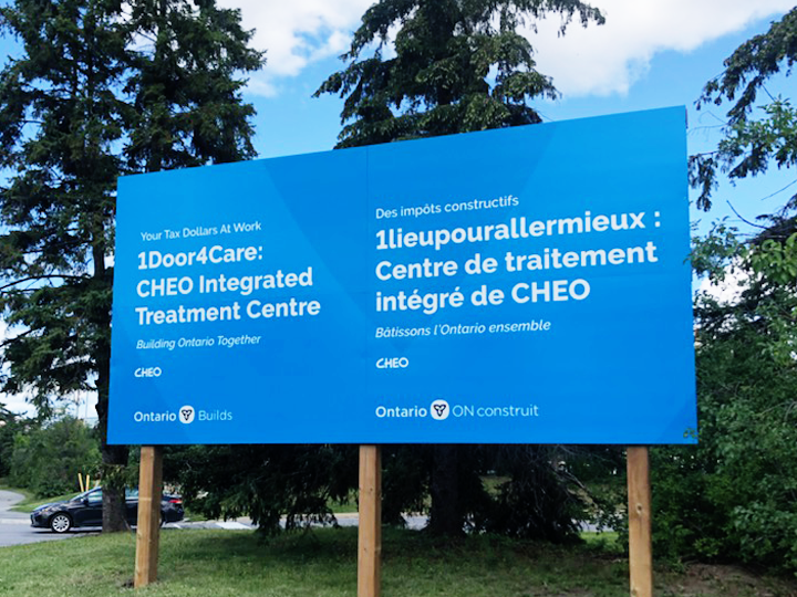 Signage of CHEO Integrated Treatment Centre