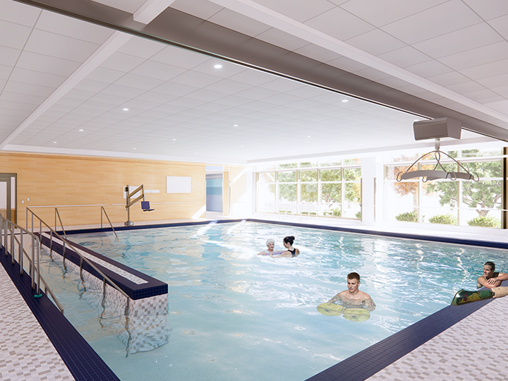 Patients in Pool View of West Park Healthcare